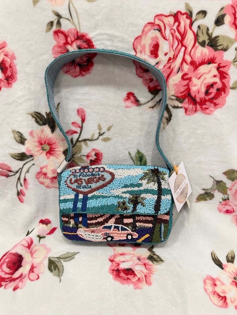 "To Fabulous Las Vegas Nevada” Shoulder Beaded Bag
